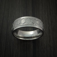 Titanium Honeycomb Pattern Ring Custom Made Band