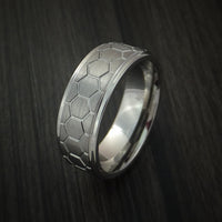 Titanium Honeycomb Pattern Ring Custom Made Band