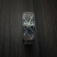 Black Zirconium Retro Rocker Pattern Custom Made Band