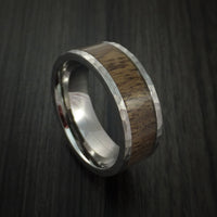 Wood Ring and Titanium Ring inlaid with DESERT IRONWOOD BURL Custom Made to Any Size and Optional Wood Types