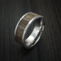 Wood Ring and Titanium Ring inlaid with DESERT IRONWOOD BURL Custom Made to Any Size and Optional Wood Types