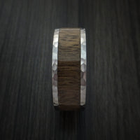 Wood Ring and Titanium Ring inlaid with DESERT IRONWOOD BURL Custom Made to Any Size and Optional Wood Types