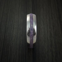 Titanium and Sugilite Ring Custom Made Wedding Band Lavulite