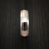 Titanium and 14K Rose Gold Ring Custom Made Wedding Band