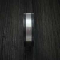 Black Titanium and Cobalt Chrome Ring Custom Made Wedding Band