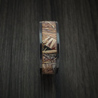 King's Camo FIELD SHADOW and Black Zirconium Ring Traditional Style Band Made Custom