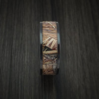 King's Camo FIELD SHADOW and Black Titanium Ring Traditional Style Band Made Custom