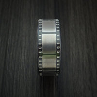 Black Zirconium Film Strip Ring Custom Made Band