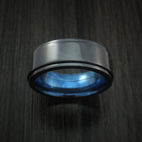 Black Zirconium Spinner Ring with Anodized Interior Custom Made Band