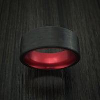 Solid Carbon Fiber Ring with Anodized Sleeve Custom Made