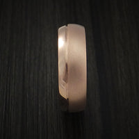 14K Rose Gold Classic Style Band with Two-Tone Finish Custom Made Ring