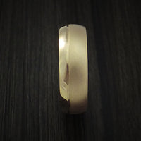 14K Rose Gold Classic Style Band with Two-Tone Finish Custom Made Ring