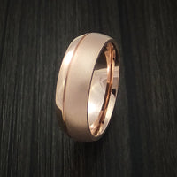 14K Rose Gold Classic Style Band with Two-Tone Finish Custom Made Ring