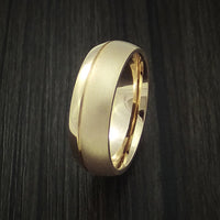 14K Rose Gold Classic Style Band with Two-Tone Finish Custom Made Ring