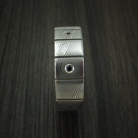 Damascus Steel and Black Diamond Guitar Fret Ring