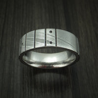 Damascus Steel and Black Diamond Guitar Fret Ring