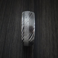 Gibeon Meteorite in Kuro Damascus Steel Wedding Band