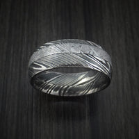 Gibeon Meteorite in Kuro Damascus Steel Wedding Band