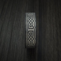 Black Zirconium Celtic Knot Ring with Anodized Sleeve Custom Made Band