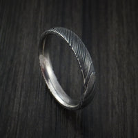 Kuro Damascus Steel Ring Custom Made Wedding Band
