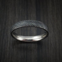 Kuro Damascus Steel Ring Custom Made Wedding Band