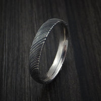 Kuro Damascus Steel Ring Custom Made Wedding Band