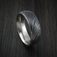 Kuro Damascus Steel Ring Custom Made Wedding Band