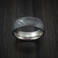 Kuro Damascus Steel Ring Custom Made Wedding Band