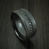 Black Zirconium And Black Diamonds Custom Made Ring