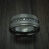 Black Zirconium And Black Diamonds Custom Made Ring