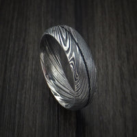 Kuro Damascus Steel Ring Wedding Band Genuine Craftsmanship
