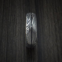 Kuro Damascus Steel Ring Wedding Band Genuine Craftsmanship