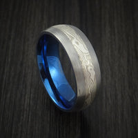 Titanium Anodized Palladium and Mokume Ring Custom Made