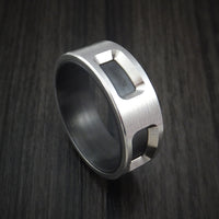 Cobalt Chrome and Black Zirconium Ring Custom Made Band