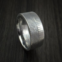Damascus Steel and Gibeon Meteorite Ring Custom Made Band