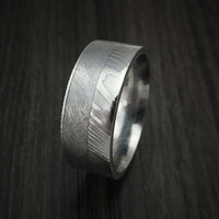 Damascus Steel and Gibeon Meteorite Ring Custom Made Band