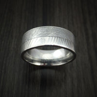 Damascus Steel and Gibeon Meteorite Ring Custom Made Band