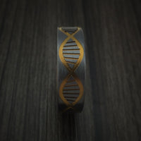 Black Zirconium DNA Strand Anodized Ring Custom made Band Any Finish and Sizing