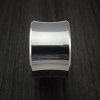 Wide Titanium Concave Ring Custom Made Band