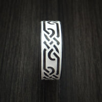 Black Zirconium Celtic Trinity Ring Irish Knot Design Band Any Size Ring