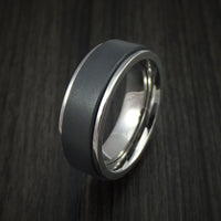 Titanium and Black Zirconium Spinner Ring Custom Made Band