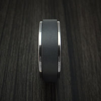 Titanium and Black Zirconium Spinner Ring Custom Made Band