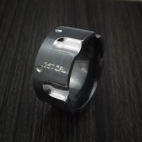 Black Zirconium Revolver Ring .357 Caliber Custom Made Band