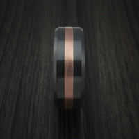 Elysium Black Diamond and 18K Rose Gold Ring Custom Made Band