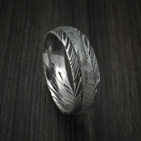 Kuro Damascus Steel and Gibeon Meteorite Ring Custom Made Band