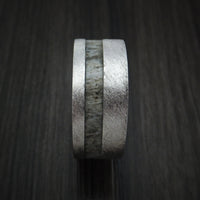 Cobalt Chrome and Antler Ring Custom Made Band