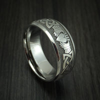 Titanium Celtic Claddagh Design Ring Custom Made Band