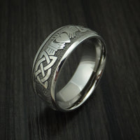 Titanium Celtic Claddagh Design Ring Custom Made Band