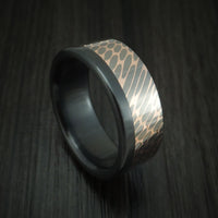 Black Zirconium and Superconductor Off-Set Ring Custom Made Band