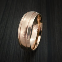 14K Rose Gold Classic Style Wedding Band Custom Made